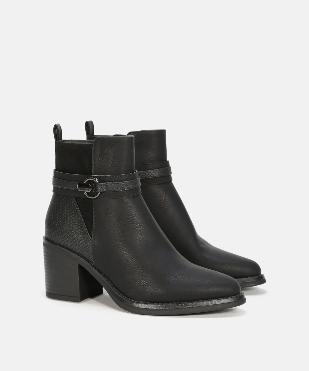 Botines tacón combinado image number null